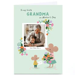 Photo Lemon & Sugar Mother's Day Card - Grandma Mouse Photo