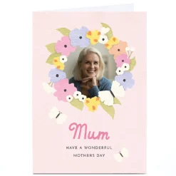 Card Factory Photo Lemon & Sugar Mother's Day Card - Wreath Frame