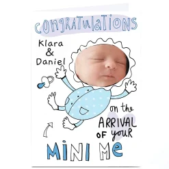 New Photo Lindsay Loves To Draw New Baby Card - Mini Me, Blue New Baby|Photo