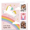 Kids Card Factory Photo Little Ginger Birthday Card - Unicorn Rainbow
