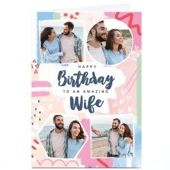 Best Photo Little Mono Birthday Card - Amazing Wife For Wife|Photo