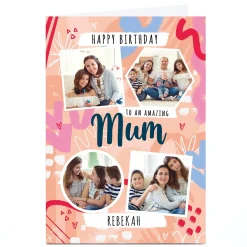 Card Factory Photo Little Mono Birthday Card - Amazing Mum