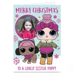 Card Factory Photo L.O.L. Surprise! Christmas Card - Sister