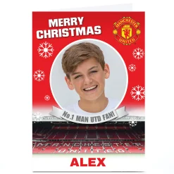 Card Factory Photo Manchester United Christmas Card