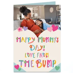 Card Factory Photo Mother's Day Card - Bright Letters Love From The Bump
