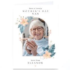 Card Factory Photo Mother's Day Card - Flower Frame, Lovely Mother's Day