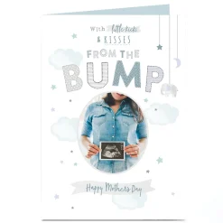 Sale Photo Mother's Day Card - Kicks & Kisses From Bump Photo