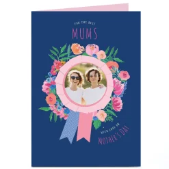 Card Factory Photo Mother's Day Card - Ribbon Mums