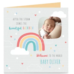 Card Factory Photo New Baby Card - After The Storm...