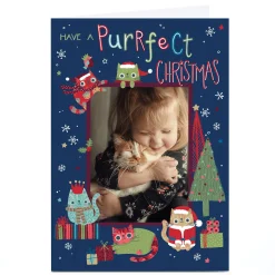 Card Factory Photo Nikki Golesworthy Christmas Card - Cats