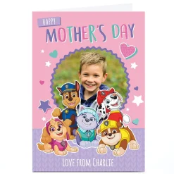 Card Factory Photo Paw Patrol Mother's Day Card - Paw Patrol Photo Upload