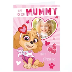 Card Factory Photo Paw Patrol Valentine's Day Card - Skye, Mummy
