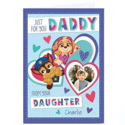 Card Factory Photo Paw Patrol Valentine's Day Card - Daddy From Daughter