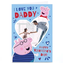 Card Factory Photo Peppa Pig Valentine's Day Card - I Love You Daddy