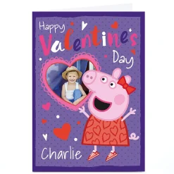 Card Factory Photo Peppa Pig Valentine's Day Card - Any Name