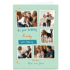 Card Factory Photo Pet Birthday Card - Let's Paw-ty