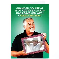 Card Factory Photo PG Quips Birthday Card - Soggy Bottom, Grandad