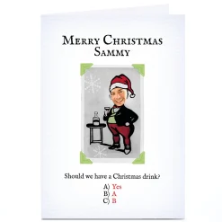 Card Factory Photo PG Quips Christmas Card - Christmas Drink?