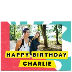 Kids Card Factory Photo Phoebe Munger Birthday Card - Green & Red