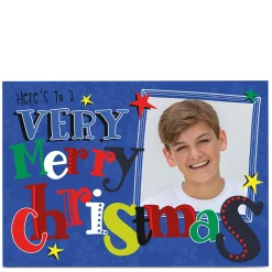 Card Factory Photo Rachel Griffin Christmas Card - Blue