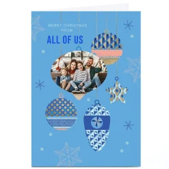 Card Factory Photo Rebecca Prinn Christmas Card - Baubles