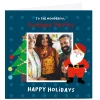 Card Factory Photo Roshah Designs Christmas Card - Happy Holidays Santa