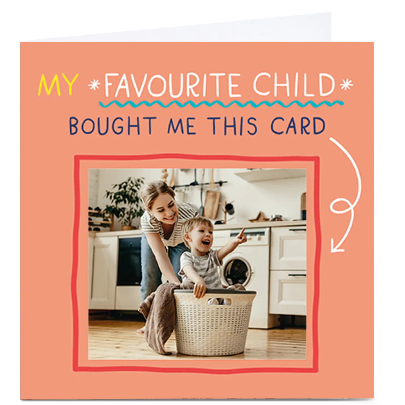 Kids Card Factory Photo Smiley Happy People Card - My Favourite Child