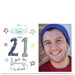 Sale Photo 21st Birthday Card - Key To The Door, Son For Nephew|For Grandson