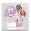 Discount Photo 21st Birthday Card - Pastel Cake, Sister, Editable Age For Niece|For Girlfriend