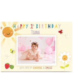 Kids Card Factory Photo 1st Birthday Card - Sunshine & Smiles