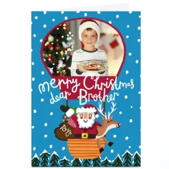 Photo Stevie Studio Christmas Card - Santa Hot Air Balloon, Brother Christmas|Photo