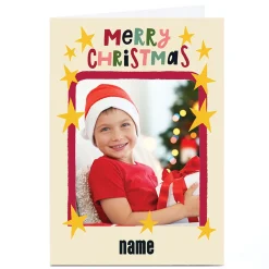 Hot Photo Stevie Studio Christmas Card - Starry Frame, Any Name Christmas|Photo
