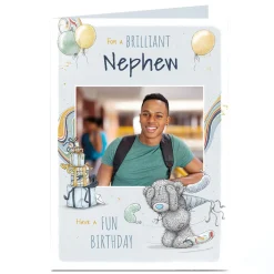 Hot Photo Tatty Teddy Birthday Card - Bear with Flying Balloons Kids For Nephew|Tatty Teddy
