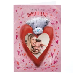 Card Factory Photo Tatty Teddy Valentine's Day Card - Teddy Heart, Girlfriend