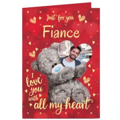 Discount Photo Tatty Teddy Valentine's Day Card - With All my Heart, Fiance Tatty Teddy|Photo