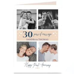 Hot Photo 30th Anniversary Card - Pearl Anniversary Anniversary|Photo