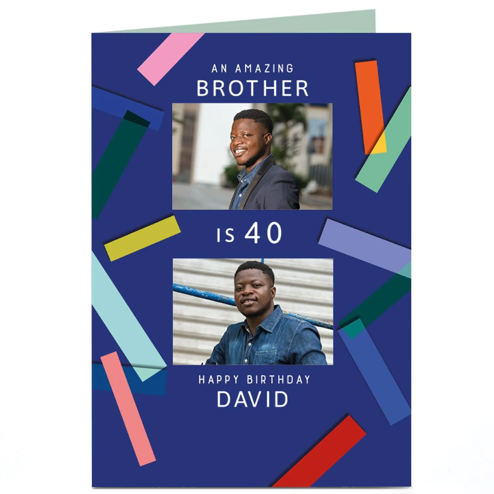 BOY Card Factory Photo 40th Birthday Card - An Amazing Person is 40