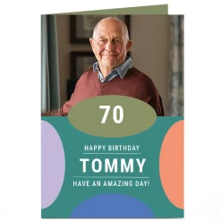 Clearance Photo 70th Birthday Card - Have an Amazing Day BOY For Uncle|For Son