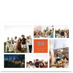 BOY Card Factory Photo 30th Birthday Card - Looks Great On You, Editable Age