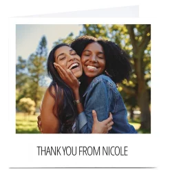 Card Factory Photo Thank You Card - 1 Photo Any Message Square