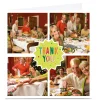Hot Photo Thank You Card - 4 Photos Square Premium Square|Thank You