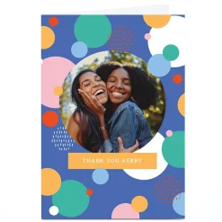 Card Factory Photo Thank You Card - Abstract Circles