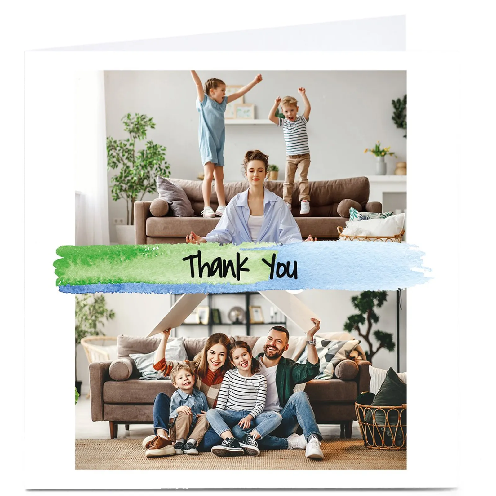 Clearance Photo Thank You Card - Watercolour Premium Square|Any Occasion
