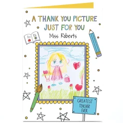 Card Factory Photo Thank You Teacher Card - A Thank You Picture