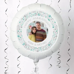 New Photo Upload Balloon - Heart Border, Any Photo and Message Personalised Party|Wedding Party