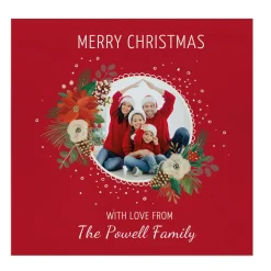 Kids Card Factory Photo Upload Belgian Chocolates - Merry Christmas Festive Wreath