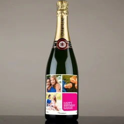 New Photo Upload Champagne - 3 Photos & A Message Wedding