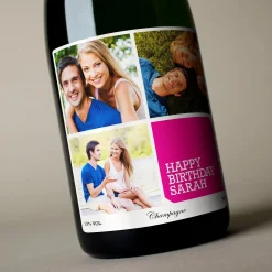 New Photo Upload Champagne - 3 Photos & A Message Wedding