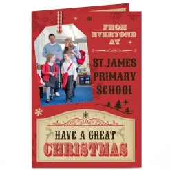 Clearance Photo Upload Christmas Card - Gift Tag Christmas|Photo