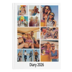 Clearance Photo Upload Diary - 9 Pictures Personalised Calendars And Diaries|Photo Gifts